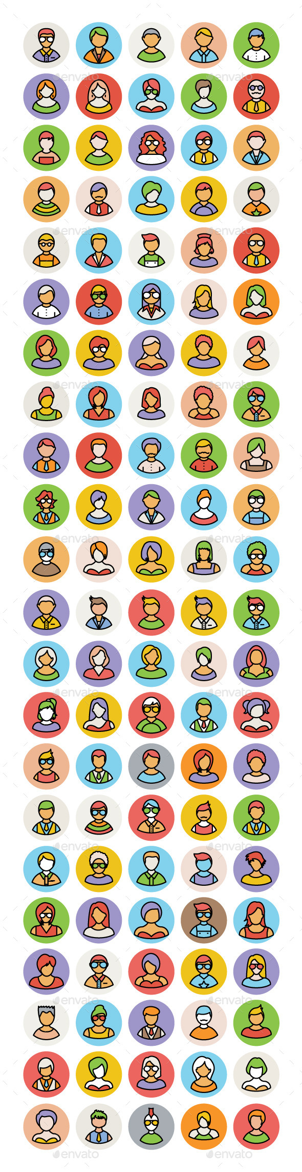 100+ People Avatar Vector Icons - People Characters