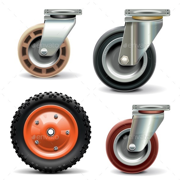 Trolley Wheels - Man-made Objects Objects