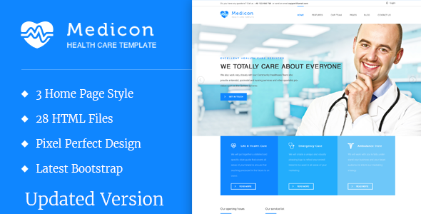 Medicon - Health and Medical HTML Template