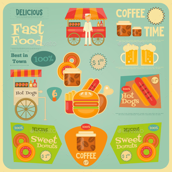 Fast Food Card - Food Objects