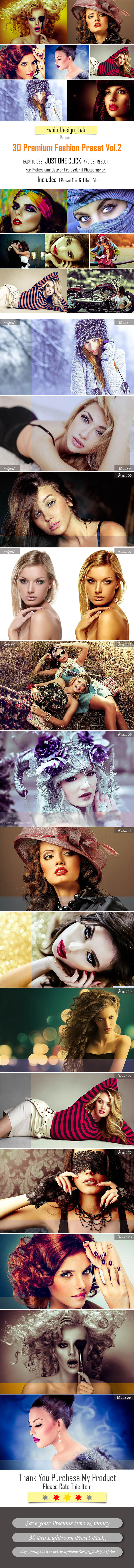 30 Premium Fashion Preset Vol.2 - Portrait Lightroom Presets