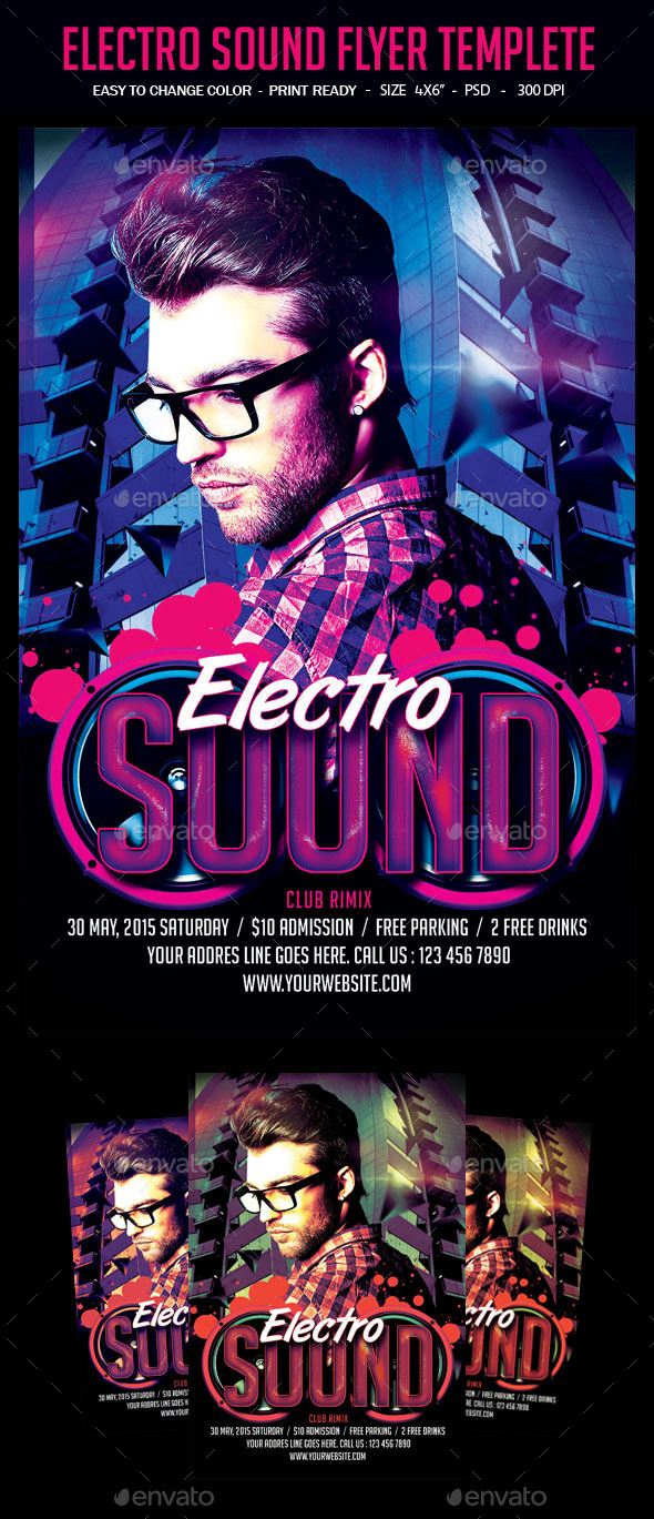 Electro Sound Flyer Templete - Clubs & Parties Events