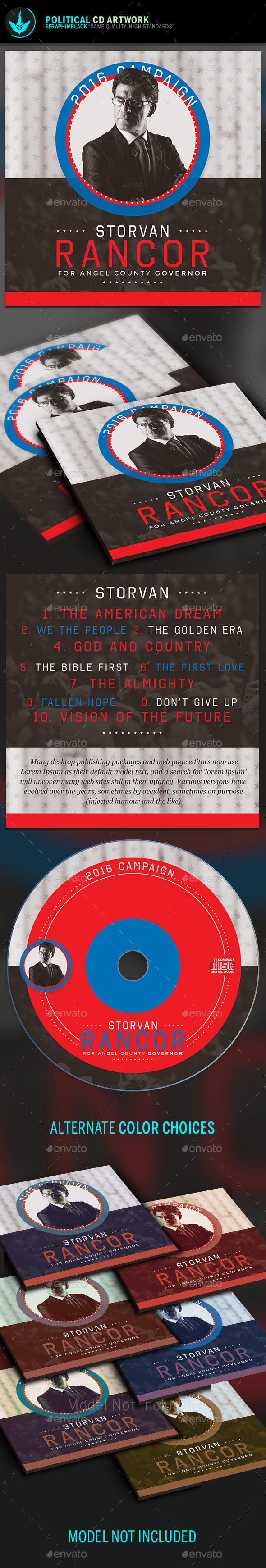 Political CD Artwork Template - CD & DVD Artwork Print Templates