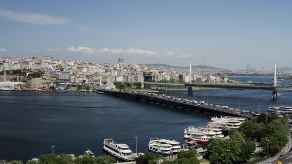 Istanbul Bosphorus And Golden Horn Bridge Aerial View 3