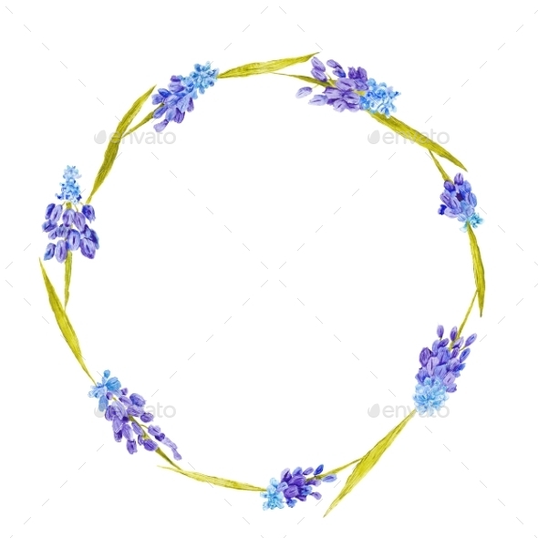 Watercolor Round Frame - Borders Decorative