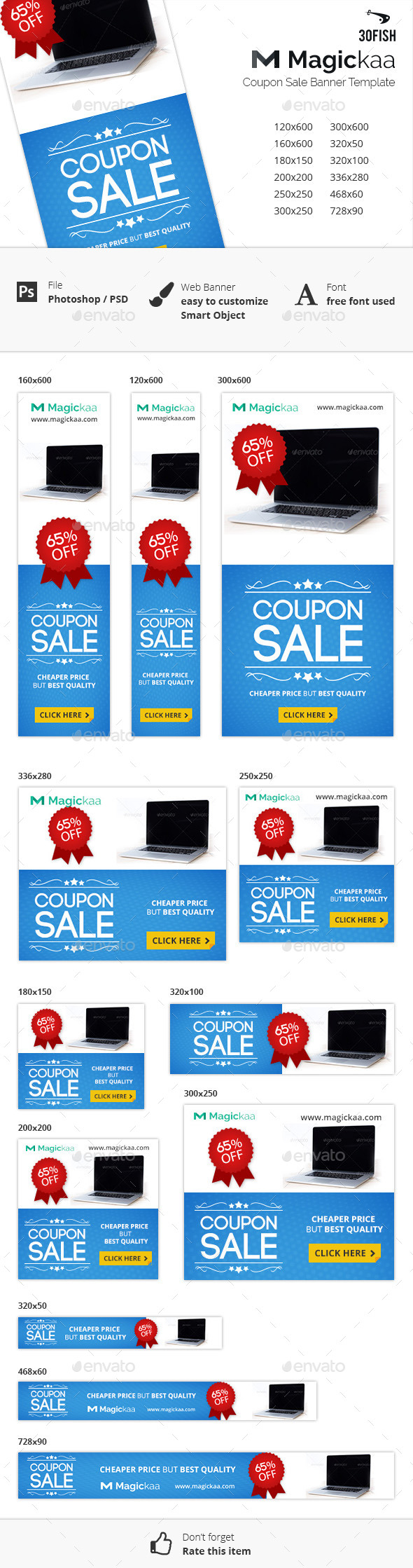 Magickaa Coupon Sale Banner - Banners & Ads Web Elements