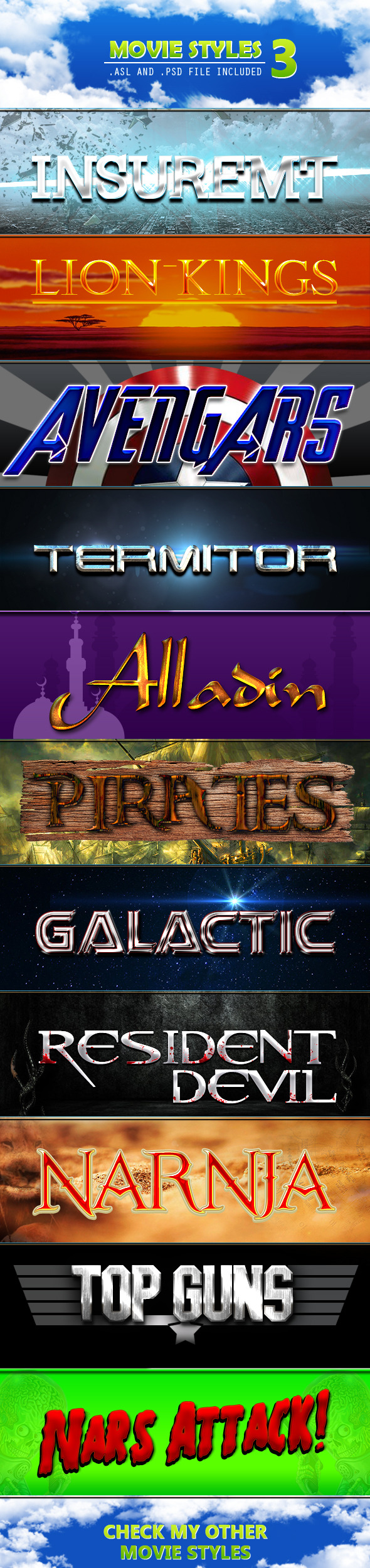 Movie Styles 3 - Text Effects Styles