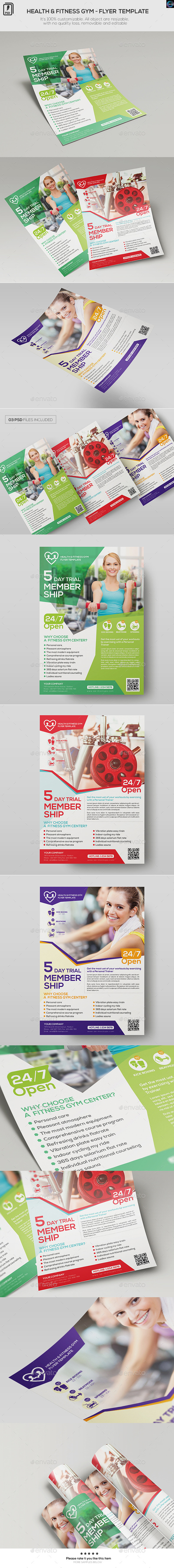 Health and Fitness GYM - Flyer Template - Commerce Flyers