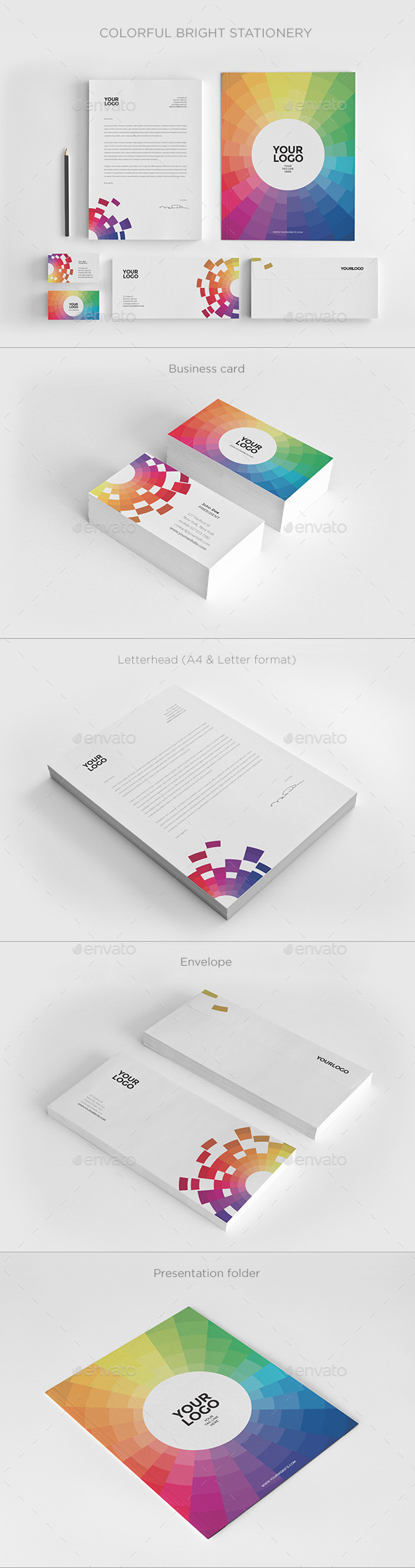 Colorful Bright Stationery - Stationery Print Templates