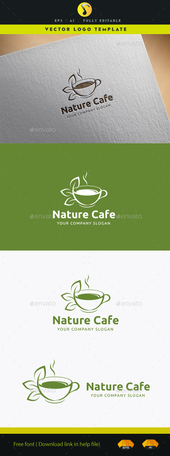 Nature Cafe - Food Logo Templates