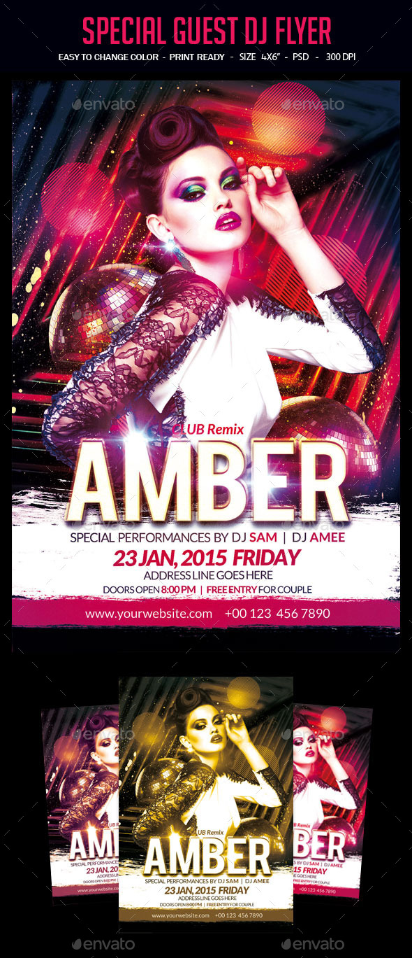 Special Guest Dj Flyer - Clubs & Parties Events