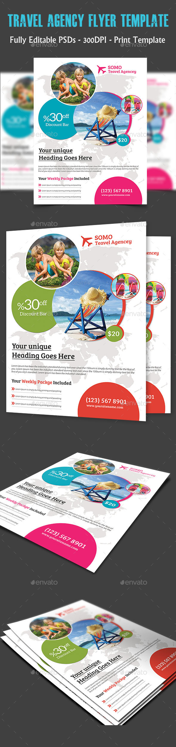 Travel Agency Flyer - Flyers Print Templates