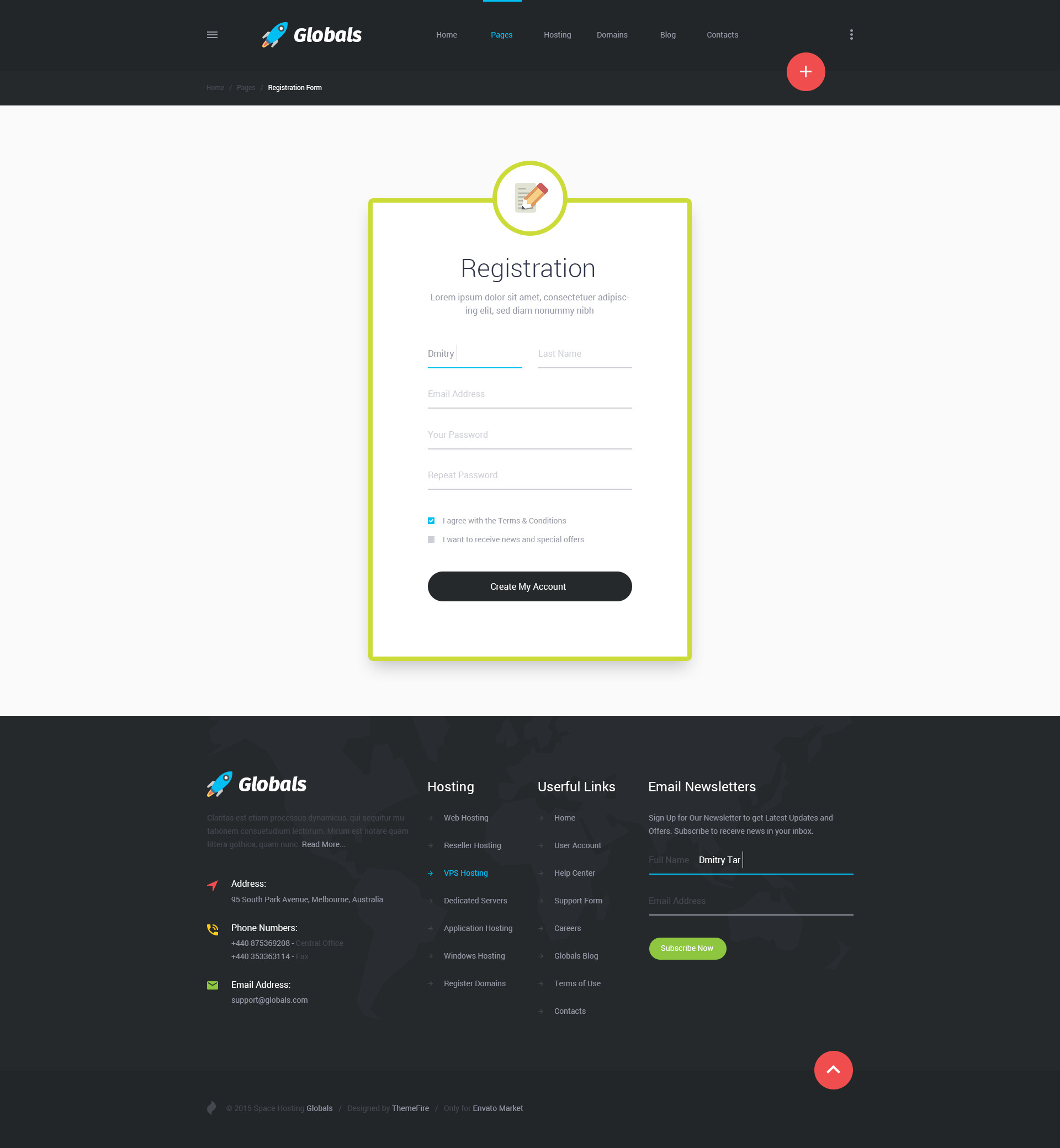 Globals - Material & Universal PSD Template by themefire | ThemeForest