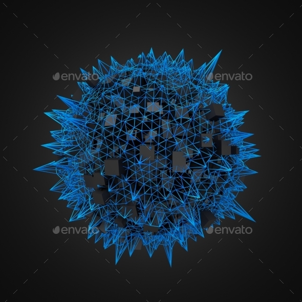 Rendering Of Cubes With Chaotic Structure - 3D Backgrounds