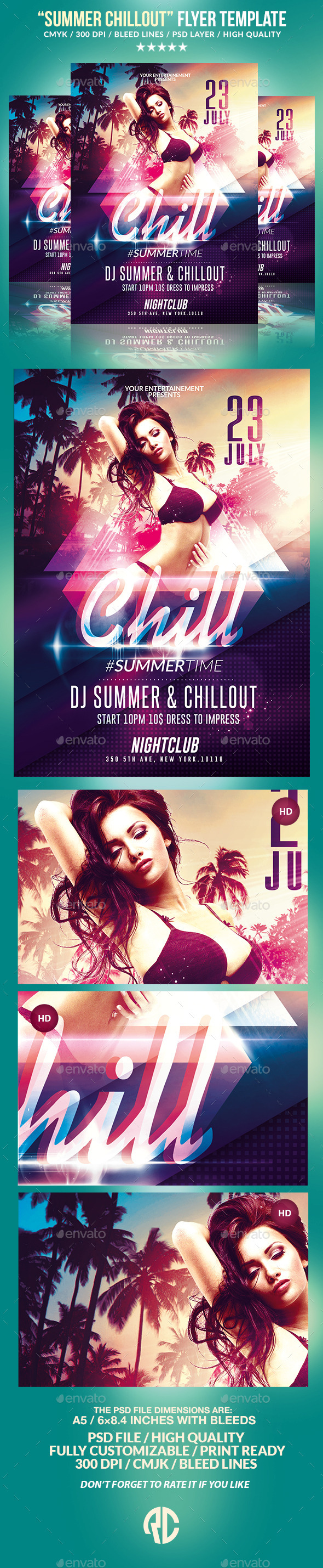 Summer Chillout Party | Psd Flyer Template - Events Flyers