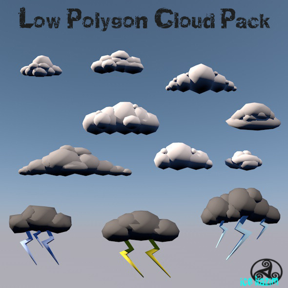 LowPolygon_Cloud_Set - 3Docean 12051844