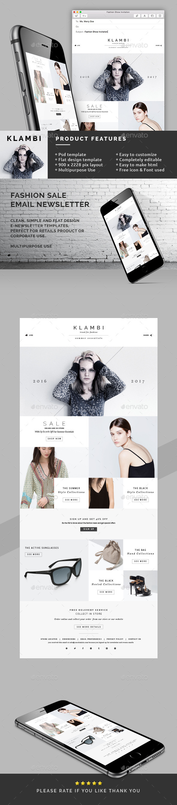 Fashion Sale Email Newsletter - E-newsletters Web Elements