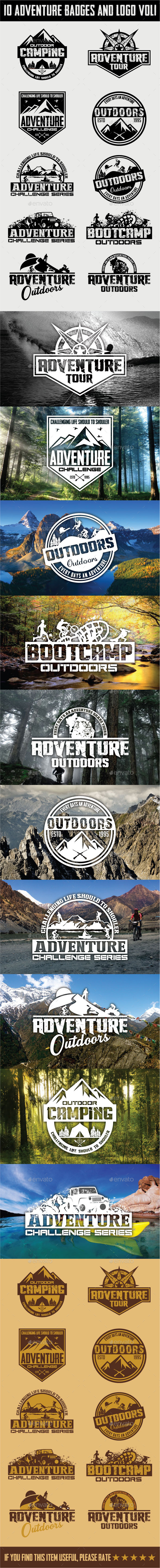 10 Adventure Badges and Logo Vol1 - Badges & Stickers Web Elements