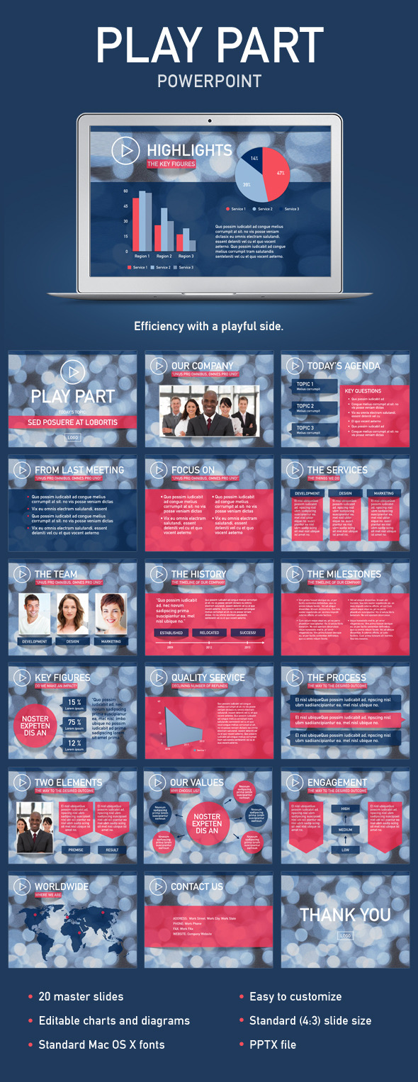 Play Part PowerPoint Template - Creative PowerPoint Templates
