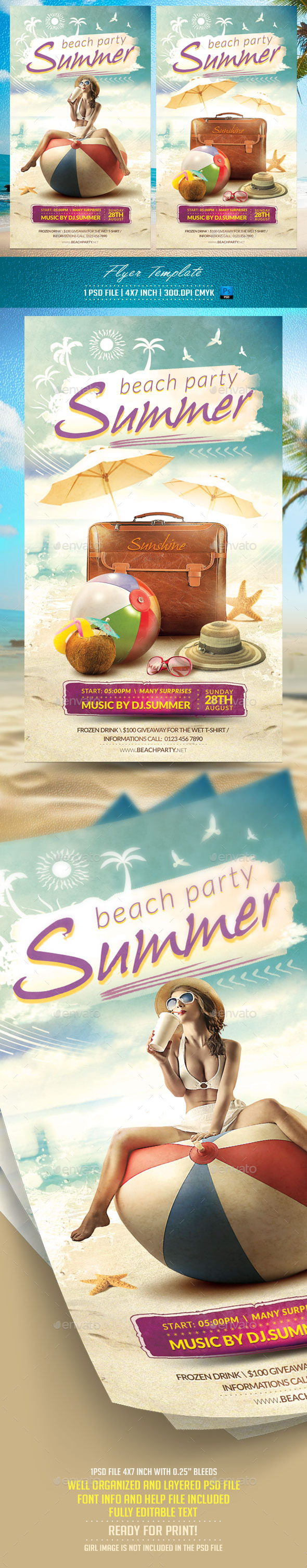 Summer Flyer Template v2 - Clubs & Parties Events