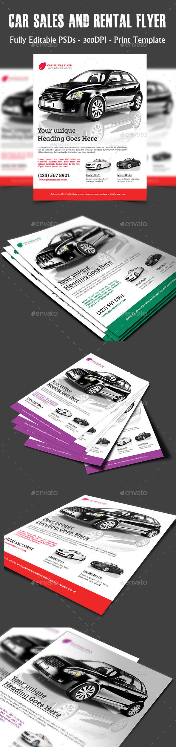 Car Sales & Rental Flyer - Flyers Print Templates