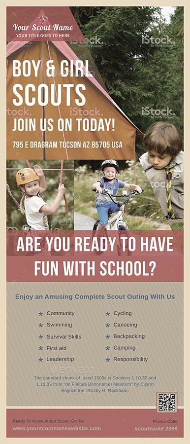 Kids Scouts Banner, Print Templates | GraphicRiver