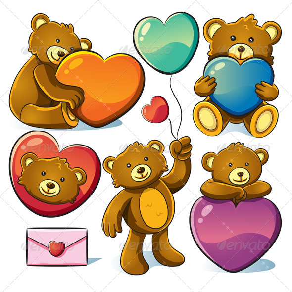 Valentine Cute Bear - Animals Characters