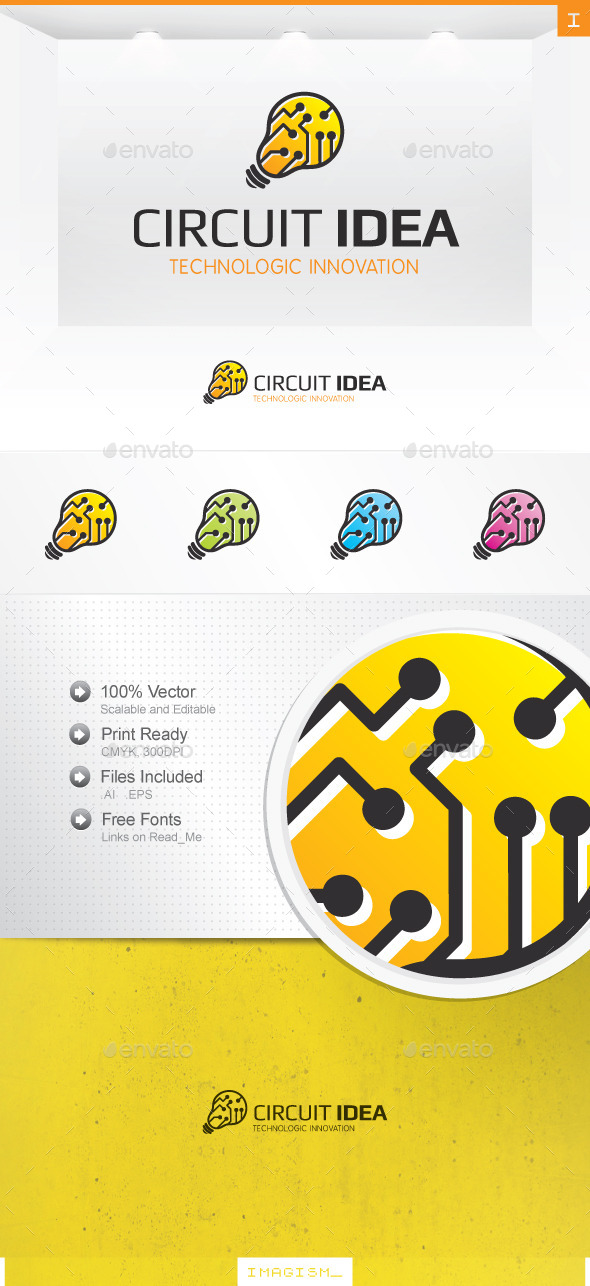 Circuit Idea Logo - Objects Logo Templates