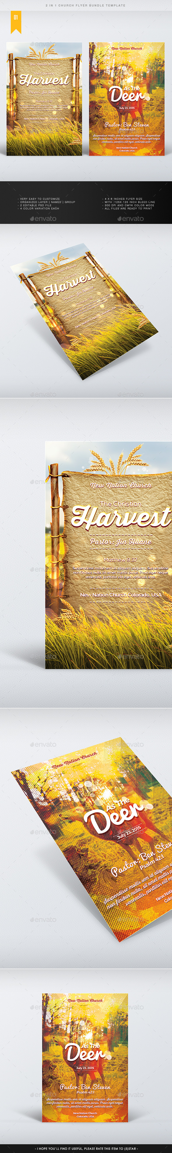 2 in 1 Church Flyer Bundle V.1 - Church Flyers