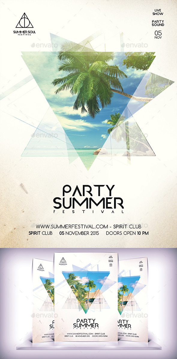 Summer Soul Party Flyer - Flyers Print Templates