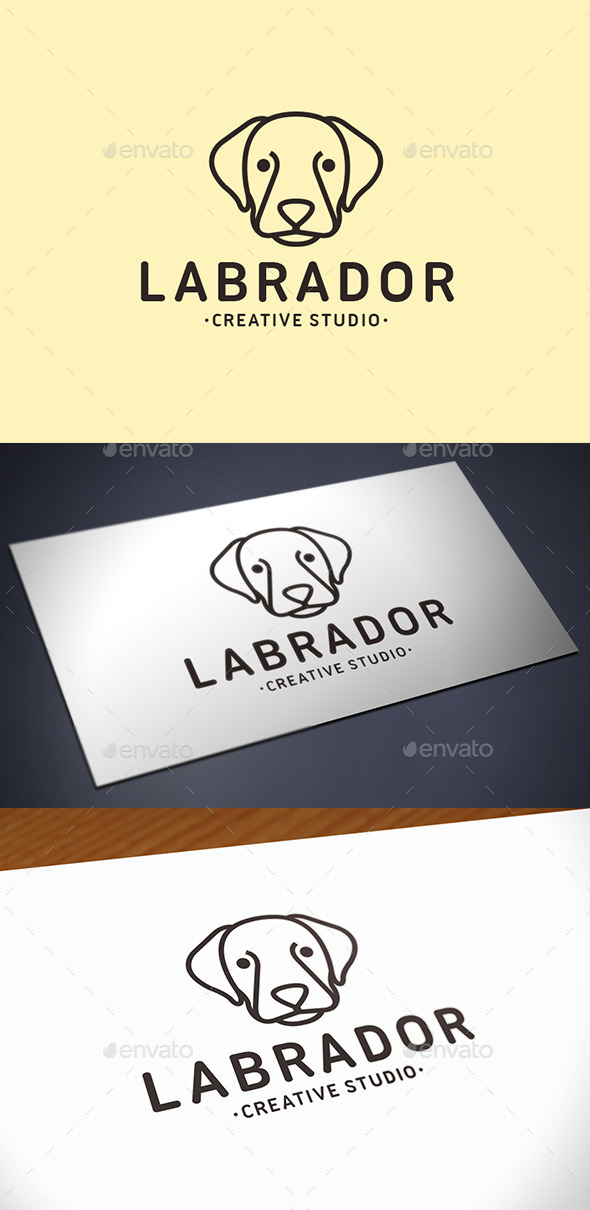 Labrador Dog Logo Template - Animals Logo Templates