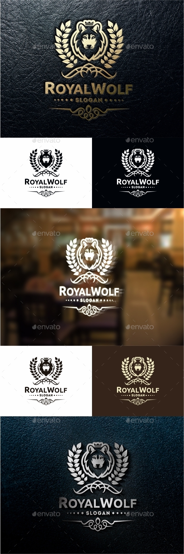 Royal Wolf - Crests Logo Templates