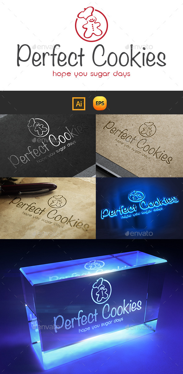 Perfect Cookies Logo - Food Logo Templates