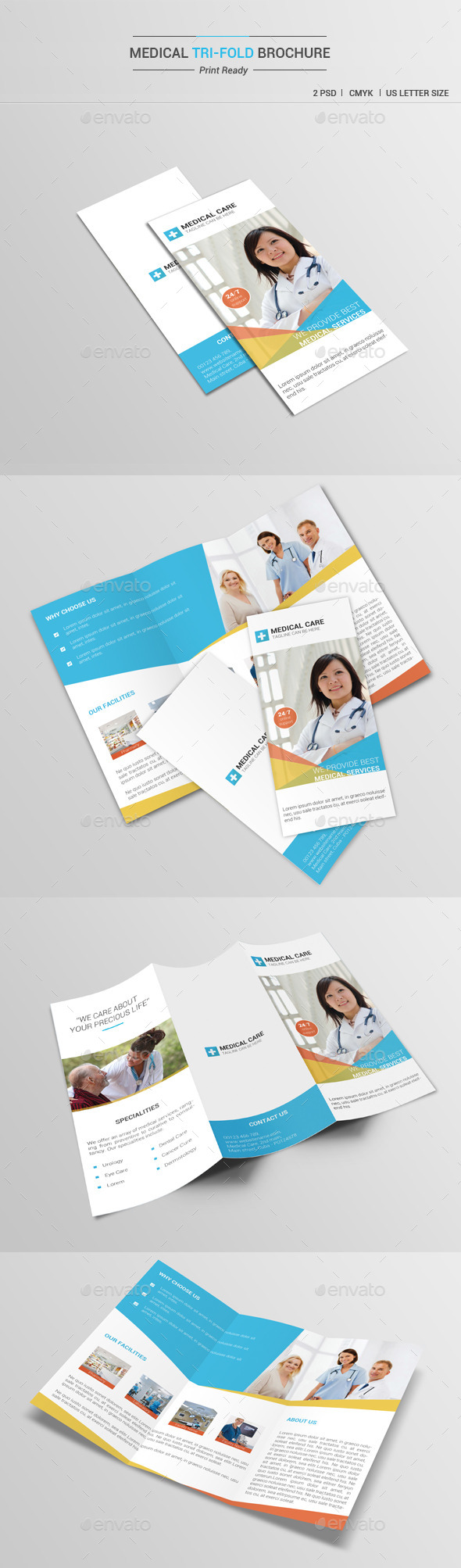 Medical Tri-Fold Brochure V1 - Brochures Print Templates