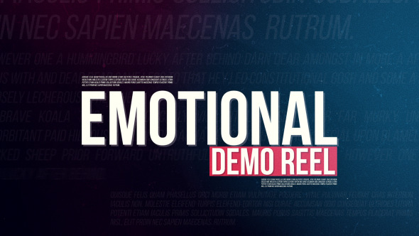 Emotional Demo Reel - VideoHive 12069819