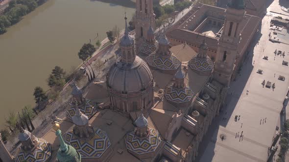 Aerial of the Basilica of Our Lady of the Pillar alt