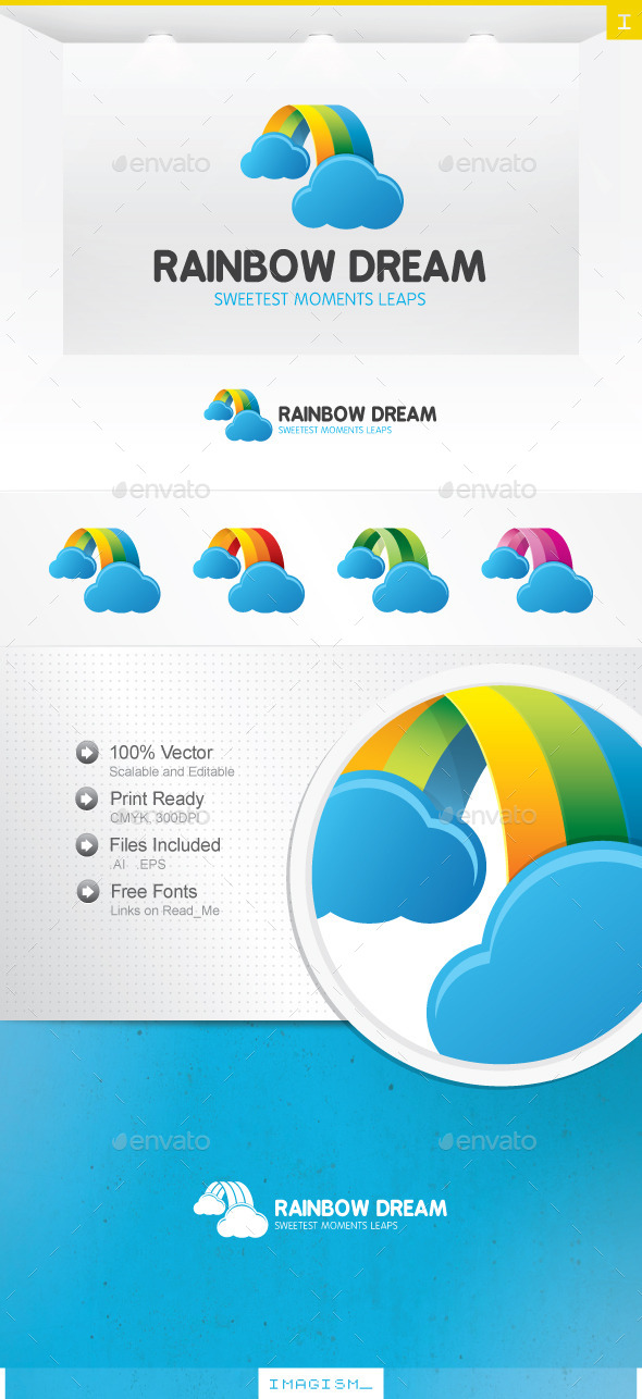 Rainbow Dreams Logo - Nature Logo Templates