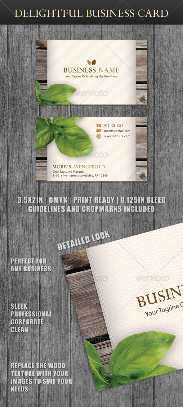 Delightful Business Card - Retro/Vintage Business Cards