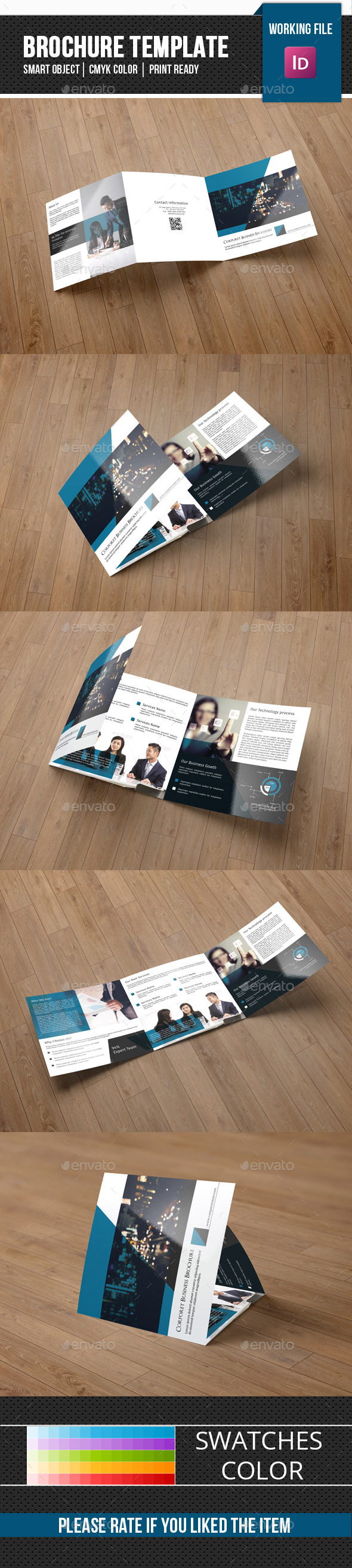 Business Square Trifold Brochure-V68 - Corporate Brochures