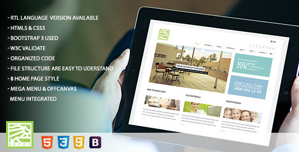 Decor - HTML5 - ThemeForest 8101649