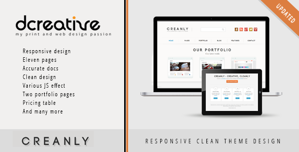 Creanly - Responsive Clean Theme Design - Portfolio Creative