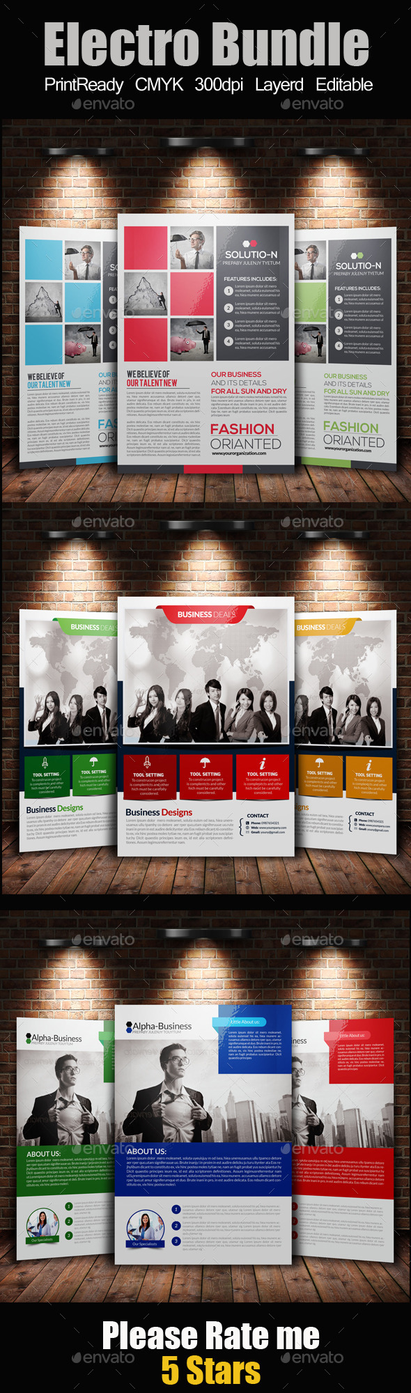 A4 Business Flyer Template Bundle - Corporate Flyers