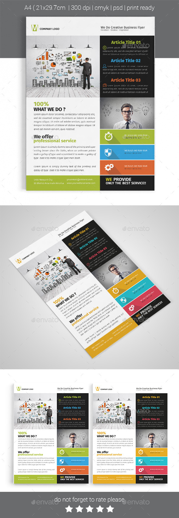 A4 Corporate Business Flyer Template Vol 07 - Corporate Flyers