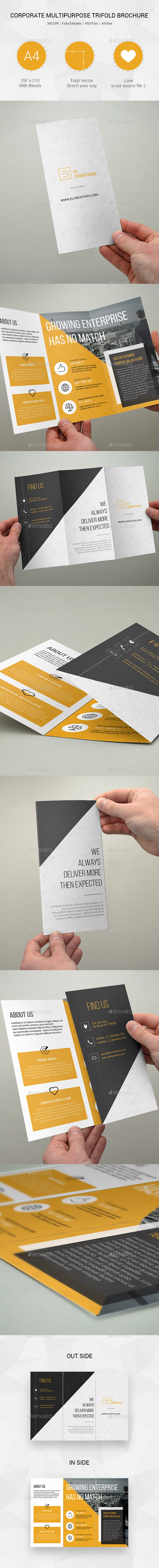 Corporate Multipurpose Trifold Brochure - 12 - Corporate Brochures