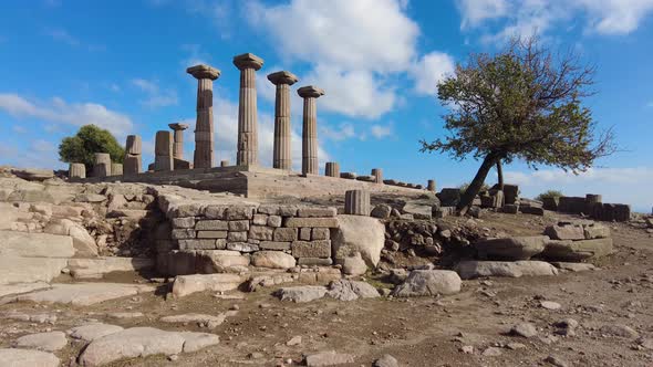 The Ruins of the Temple of Athena in the Ancient City of Assos alt