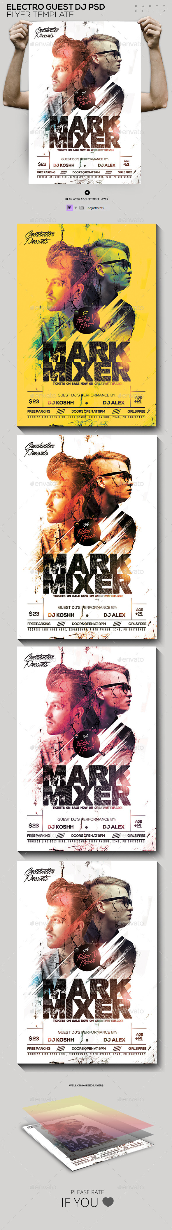 Guest DJ's PSD Poster/Flyer Template - Clubs & Parties Events