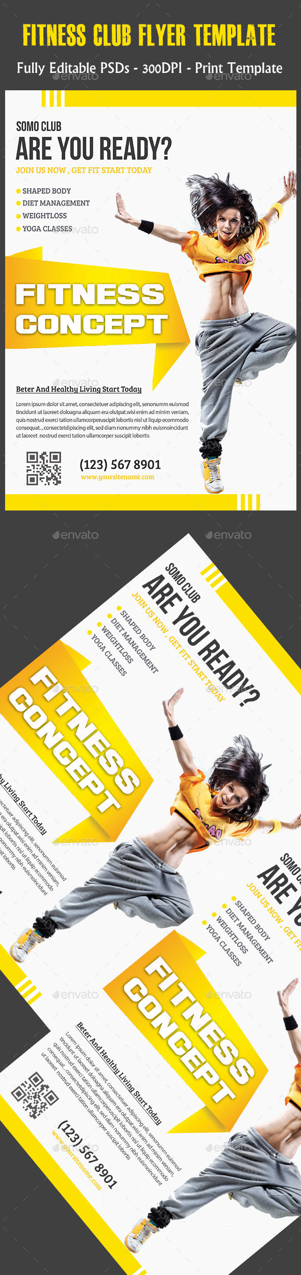 Fitness Club Flyer - Flyers Print Templates