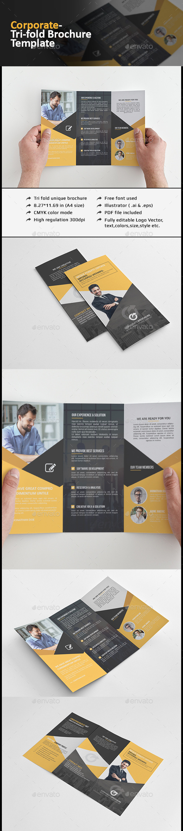 Corporate Tri-fold Brochure-Multipurpose - Corporate Brochures