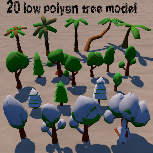 LowPolygon_Tree_Pack - 3Docean 12087159