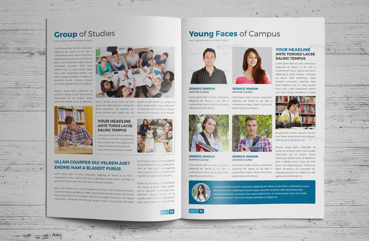 Student Education Newsletter Design, Print Templates 